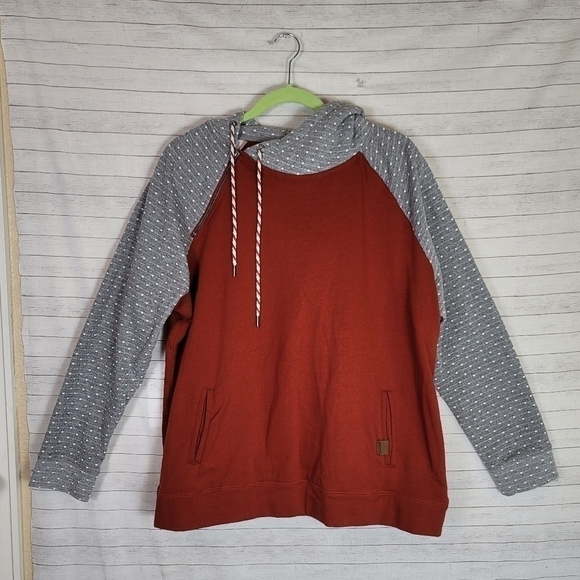MAURICES Chalet Zip Neck Fleece Hooded Sweatshirt, sz 0x / 14w - Picture 1 of 16